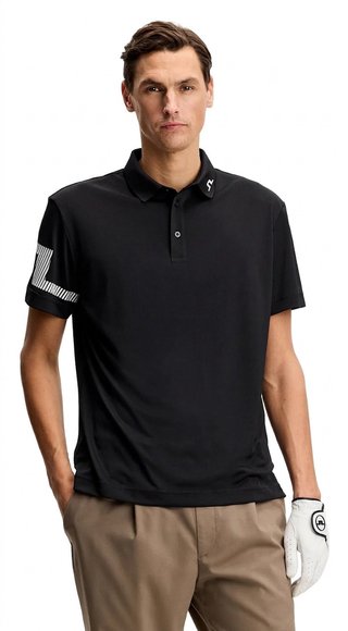 J.Lindeberg Heath polo da uomo, nero