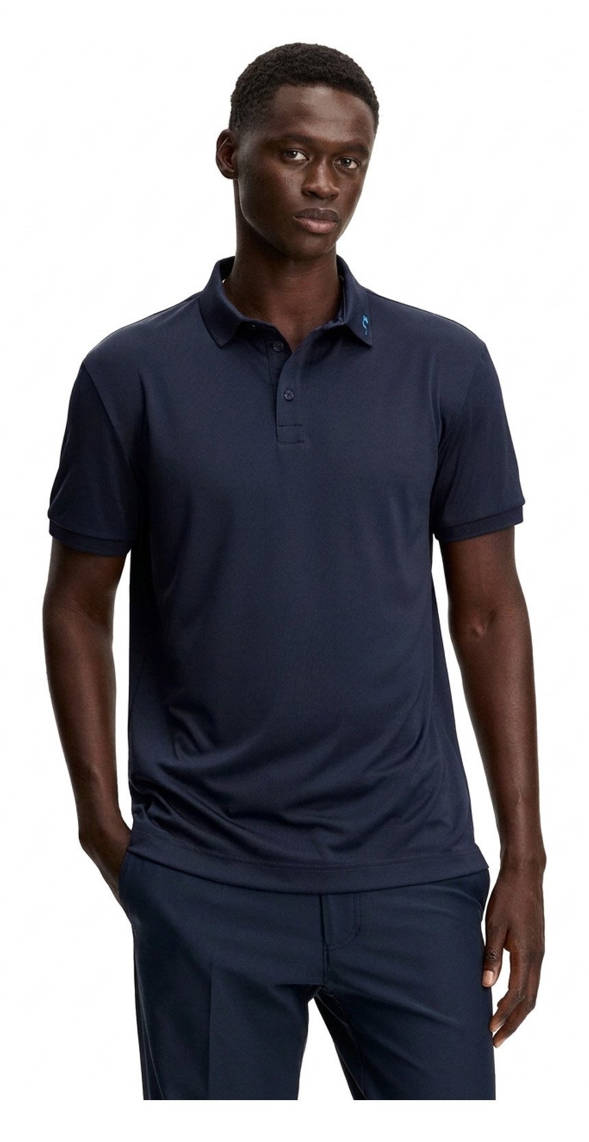 J.Lindeberg KV Print polo da uomo, JLNavy