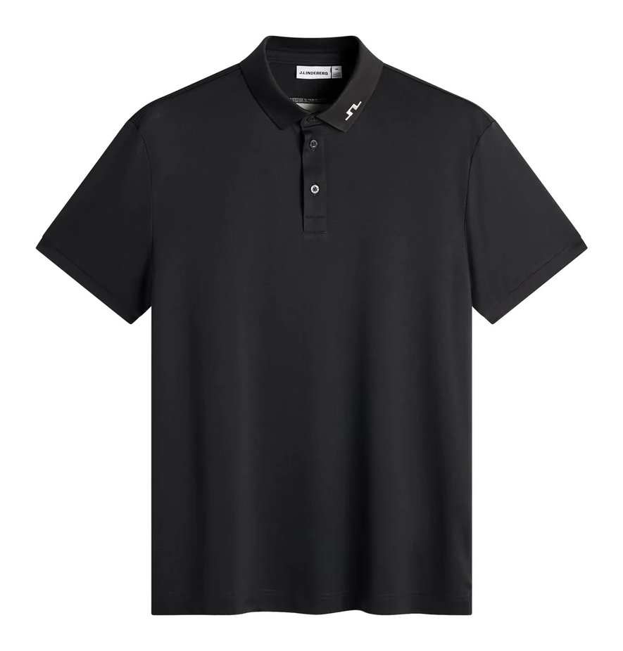 J.Lindeberg KV Print polo da uomo, nero