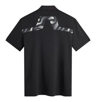 J.Lindeberg KV Print polo da uomo, nero