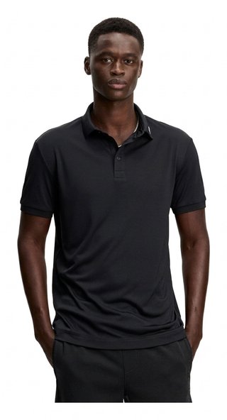 J.Lindeberg KV Print polo da uomo, nero