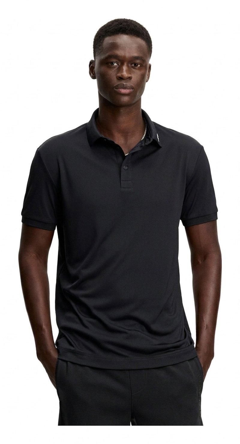 J.Lindeberg KV Print polo da uomo, nero