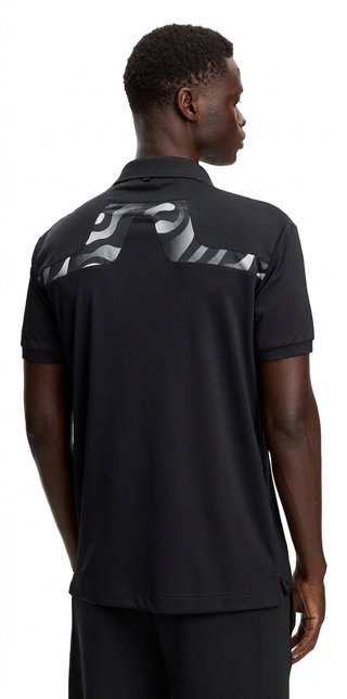 J.Lindeberg KV Print polo da uomo, nero