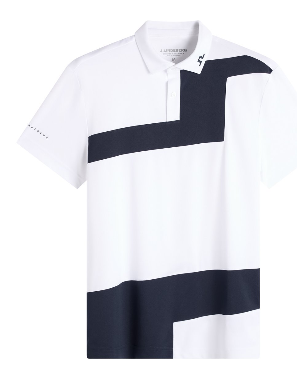 J.Lindeberg Sidd polo da uomo, bianco