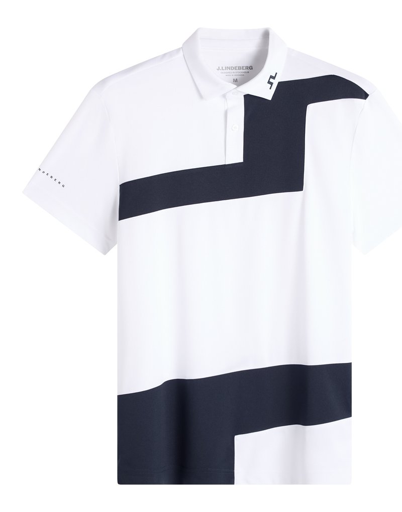 J.Lindeberg Sidd polo da uomo, bianco