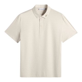 J.Lindeberg Tod Print polo da uomo, bias bridge micro moon brindle