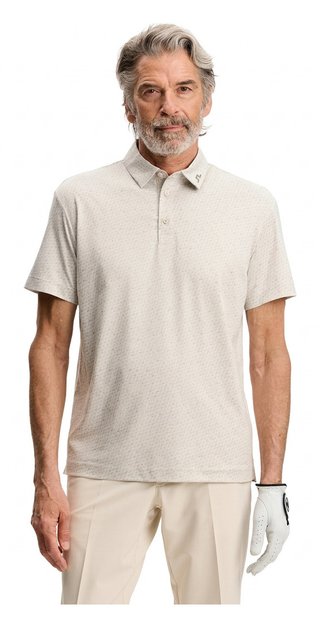 J.Lindeberg Tod Print polo da uomo, bias bridge micro moon brindle
