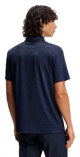 J.Lindeberg Tod Print polo da uomo, bias bridge micro navy set