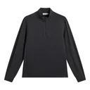 J.Lindeberg Lassy Quarter Zip Mid strato da uomo, nero