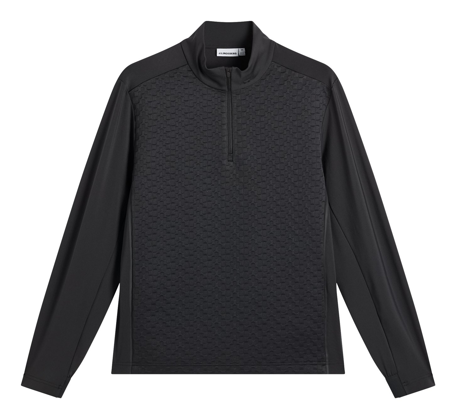 J.Lindeberg Lassy Quarter Zip Mid strato da uomo, nero