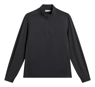 J.Lindeberg Lassy Quarter Zip Mid strato da uomo, nero