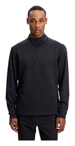 J.Lindeberg Lassy Quarter Zip Mid strato da uomo, nero