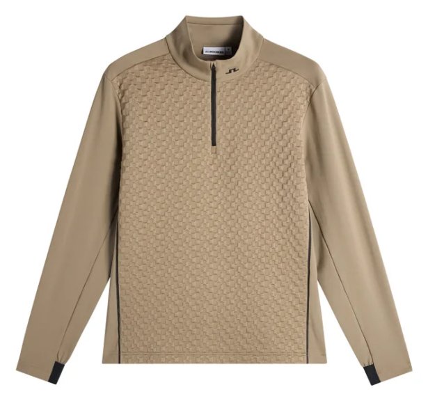 J.Lindeberg Lassy Quarter Zip Mid strato da uomo, brindle