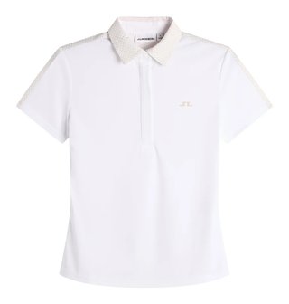 J.Lindeberg Cara Print polo da donna, bianco