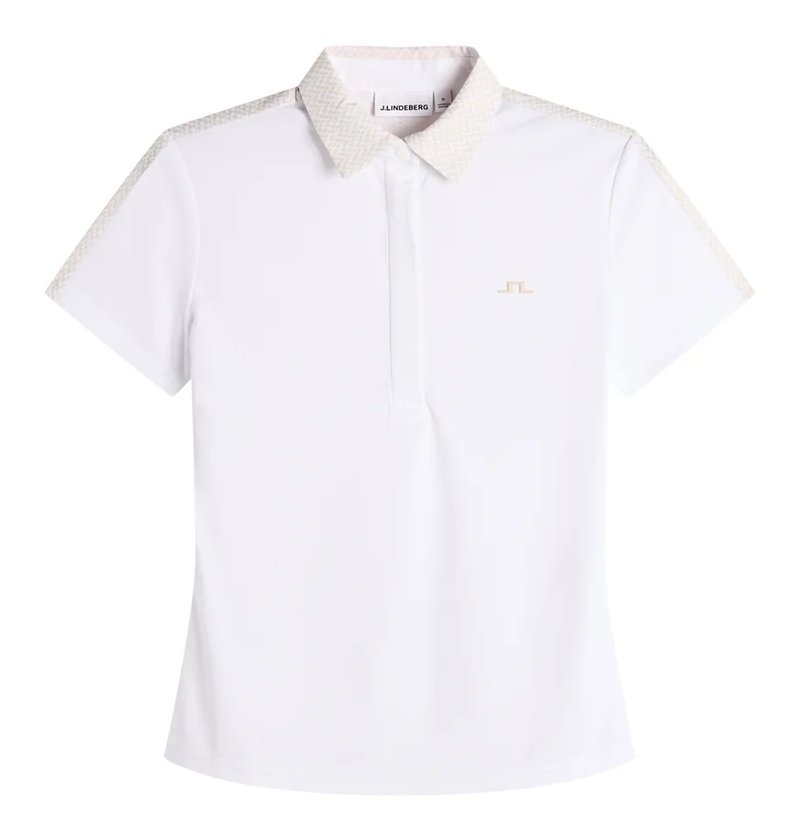 J.Lindeberg Cara Print polo da donna, bianco