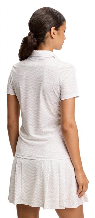 J.Lindeberg Cara Print polo da donna, bianco