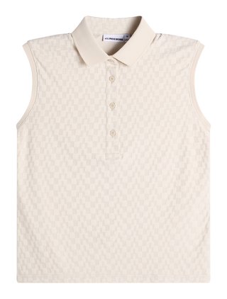 J.Lindeberg Dani sleeveless polo da donna, moonbeam
