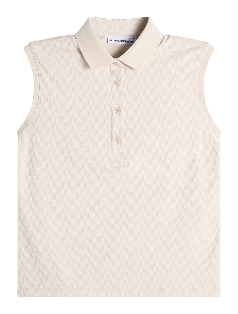 J.Lindeberg Dani sleeveless polo da donna, moonbeam