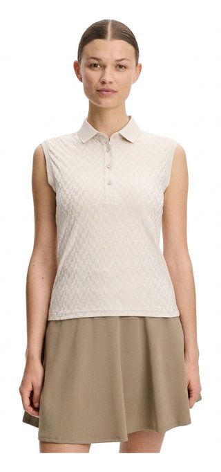 J.Lindeberg Dani sleeveless polo da donna, moonbeam
