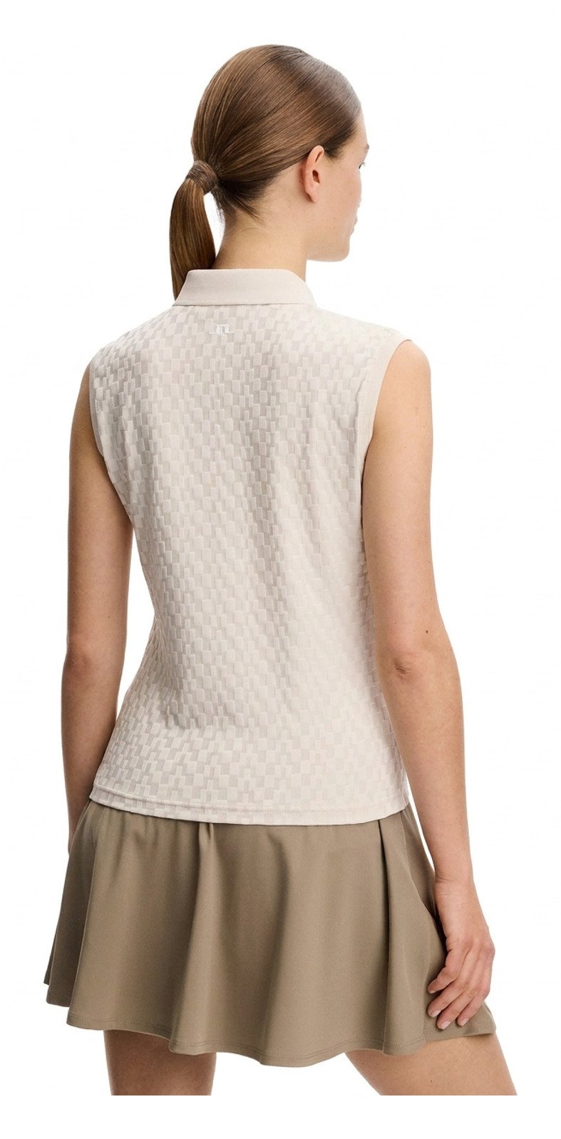 J.Lindeberg Dani sleeveless polo da donna, moonbeam