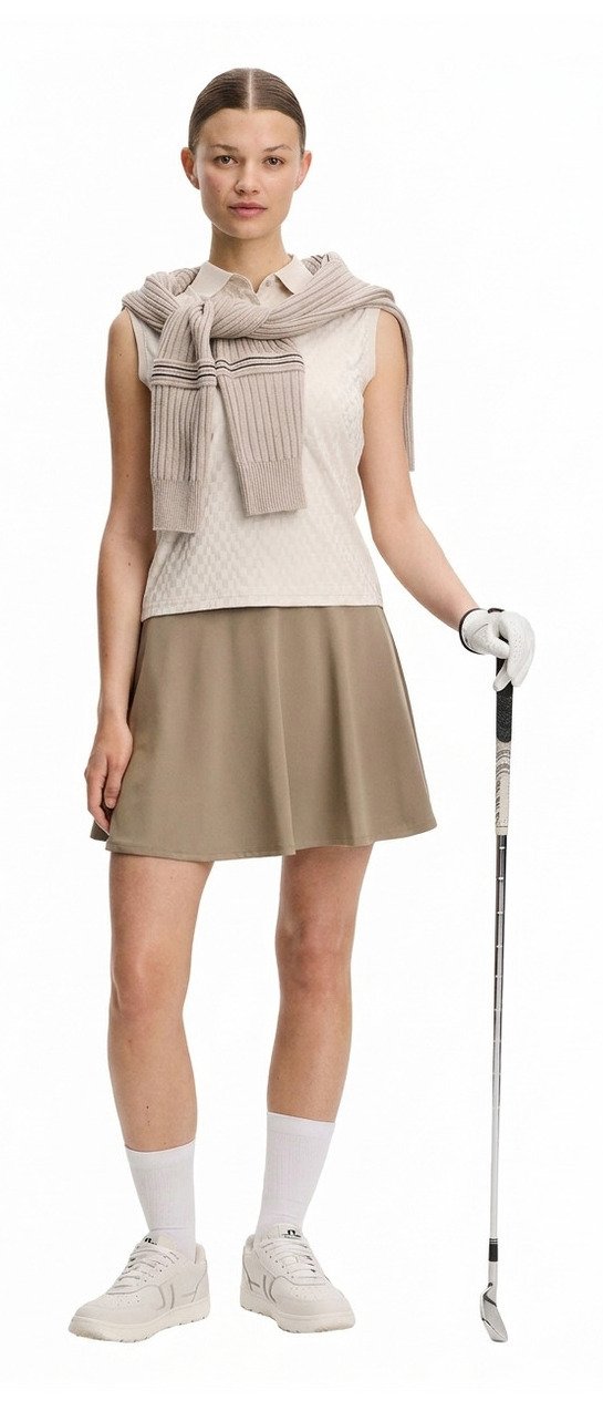 J.Lindeberg Dani sleeveless polo da donna, moonbeam