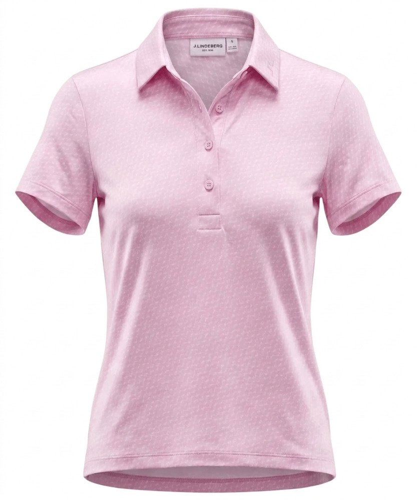 J.Lindeberg Caitlyn polo da donna, bias bridge micro orchid white
