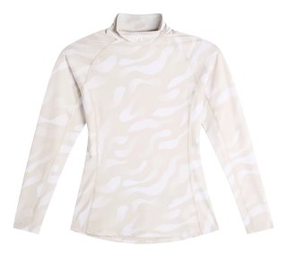 J.Lindeberg Ella Print Compression top da donna, bunker fade moonbeam bianco