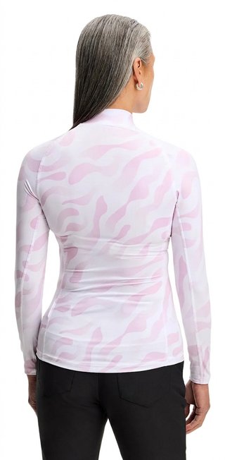 J.Lindeberg Ella Print Compression top da donna, bunker fade white orchid