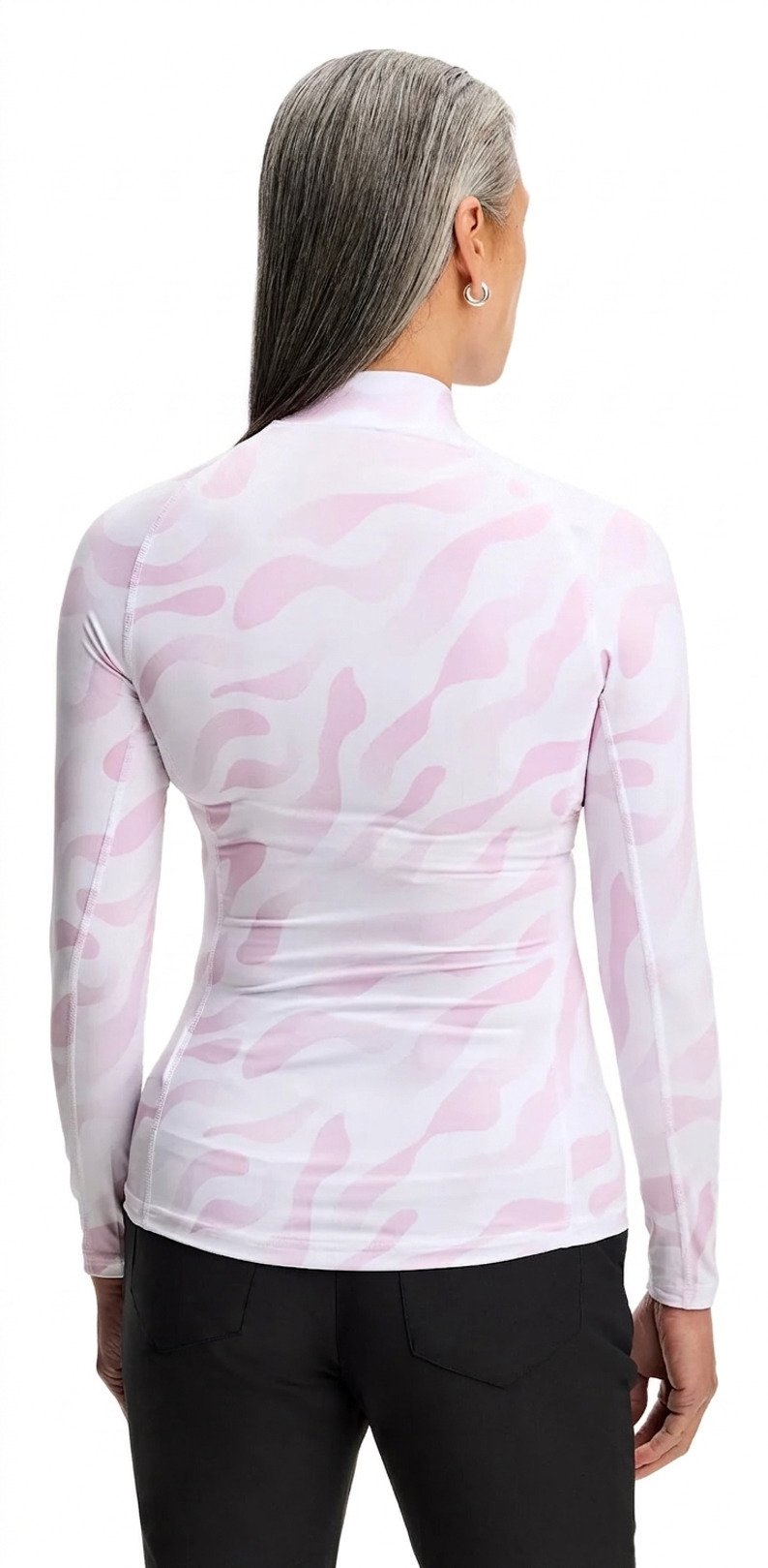 J.Lindeberg Ella Print Compression top da donna, bunker fade white orchid