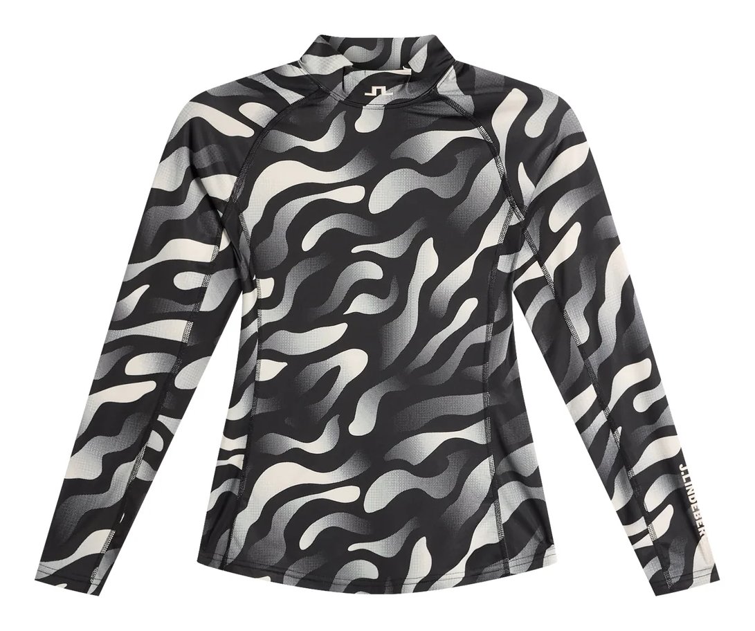 J.Lindeberg Ella Print Compression top da donna, bunker fade black moonbeam