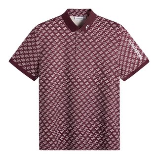 J.Lindeberg Tour Tech Print polo da donna, cardi jacquard - winetasting