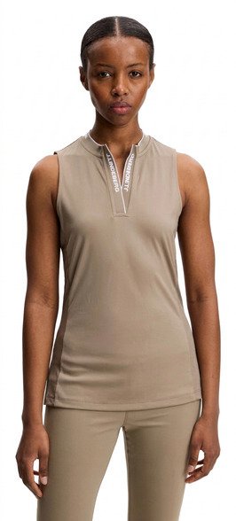 J.Lindeberg Leya Sleeveless polo da donna, beige