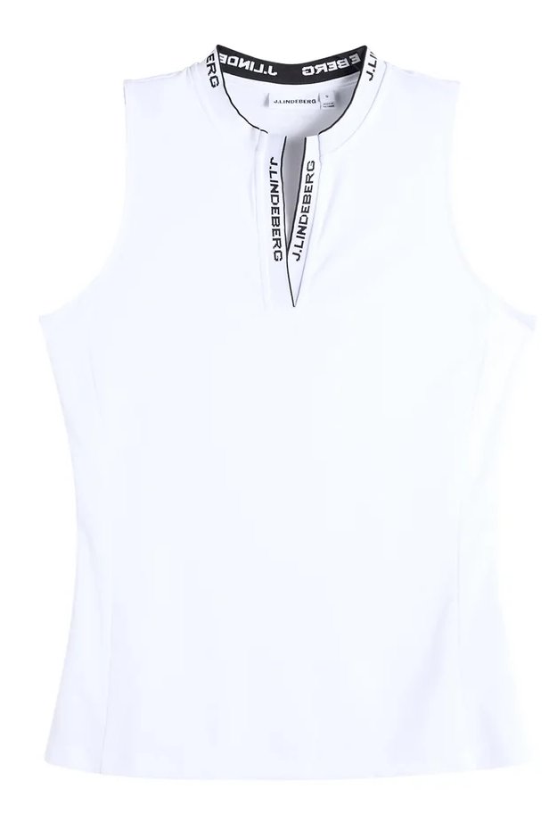 J.Lindeberg Leya Sleeveless polo da donna, bianco