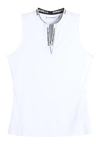 J.Lindeberg Leya Sleeveless polo da donna, bianco