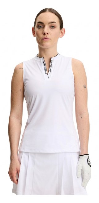 J.Lindeberg Leya Sleeveless polo da donna, bianco
