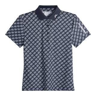 J.Lindeberg Tour Tech Print polo da donna, cardi jacquard - JL Navy