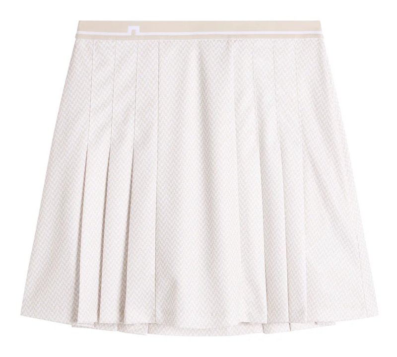 J.Lindeberg Harlow Print skort da donna, bridge stack white moon
