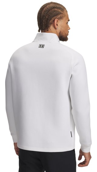 Under Armour Drive Pro Hybrid felpa 1/2 zip da uomo, bianco/nero