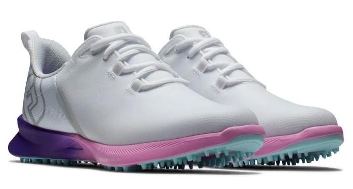 FootJoy Fuel Sport scarpe da golf da donna 2023, bianco/viola, UK7.5-EU41 (US9.5)