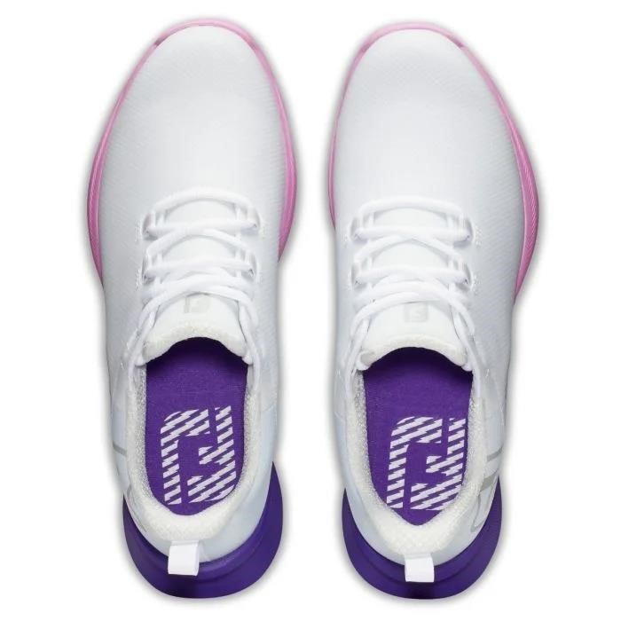 FootJoy Fuel Sport scarpe da golf da donna 2023, bianco/viola, UK7.5-EU41 (US9.5)