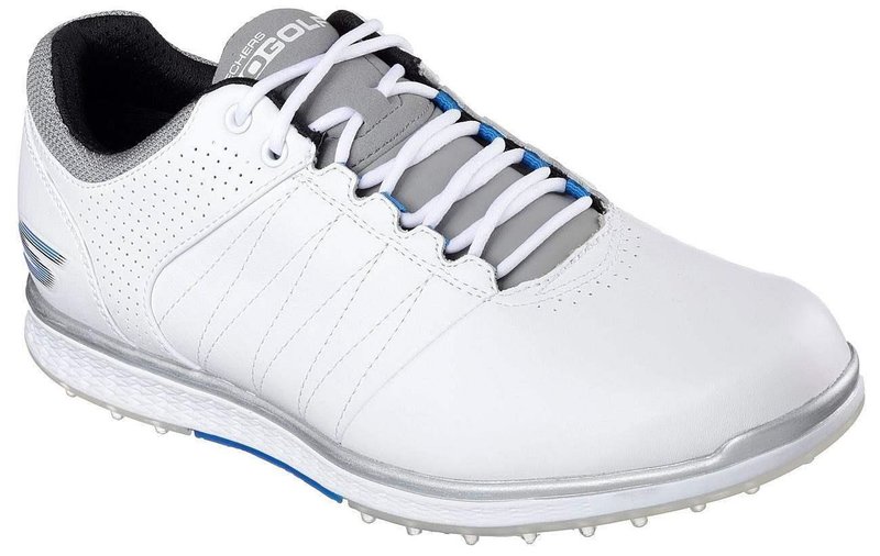 Skechers Go Golf Elite 2 scarpe da golf da uomo, bianco/grigio/blu
