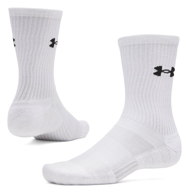 Under Armour UA Performance Cotton calzini unisex (confezione da 3), bianco