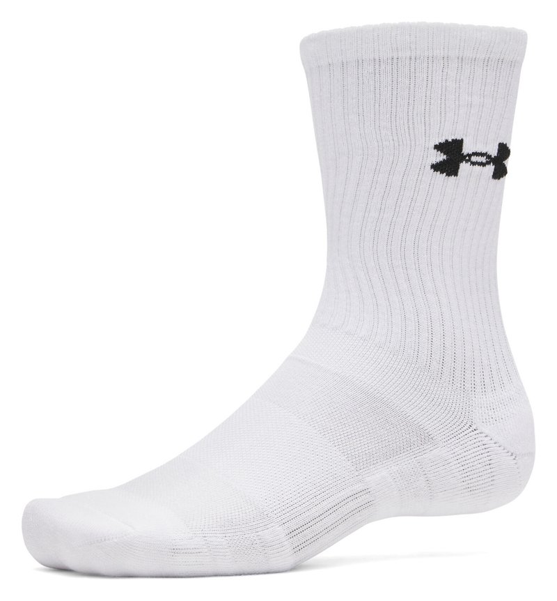 Under Armour UA Performance Cotton calzini unisex (confezione da 3), bianco