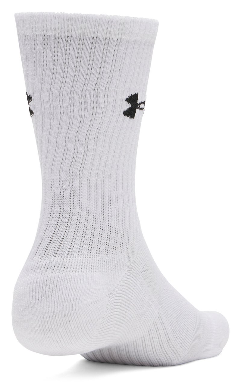 Under Armour UA Performance Cotton calzini unisex (confezione da 3), bianco