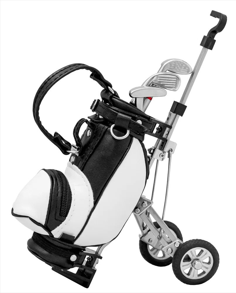 Longridge borsa da golf da scrivania e set di penne, nero/bianco