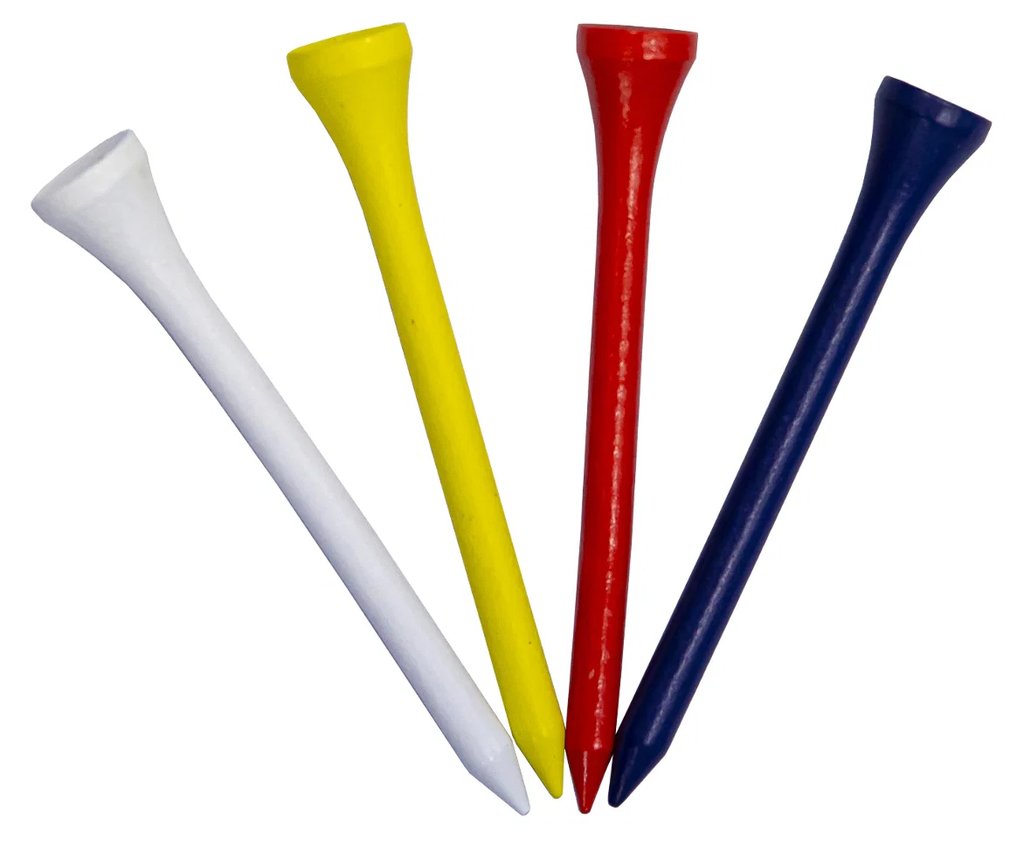 Longridge 69mm (20 pz) Mix di colori tee in legno