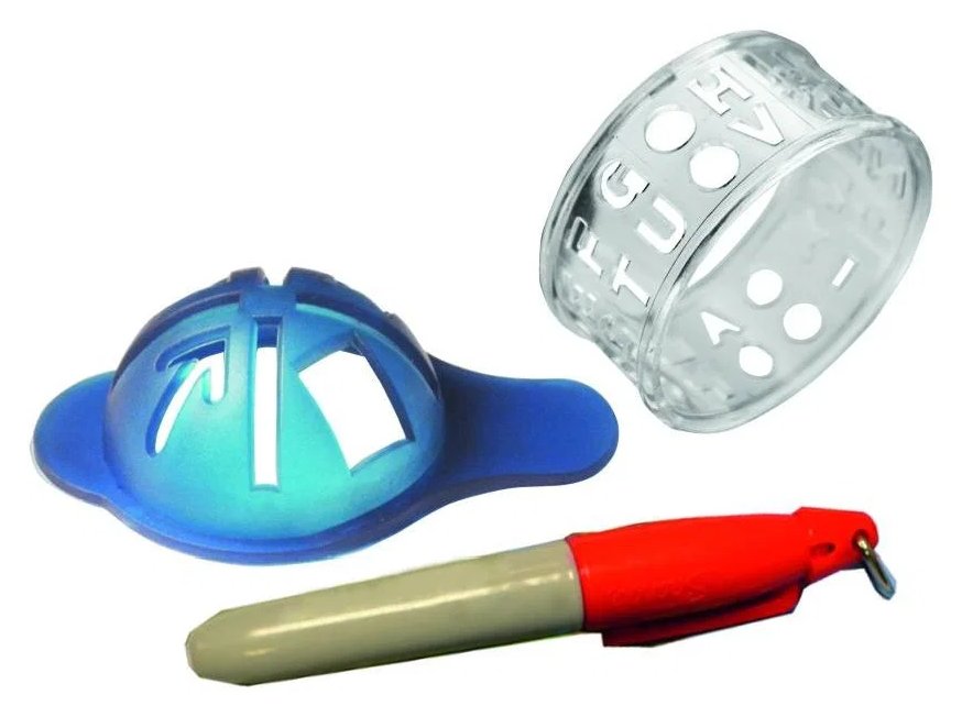 Longridge kit per identificazione palline, stencil e allineamento, blu