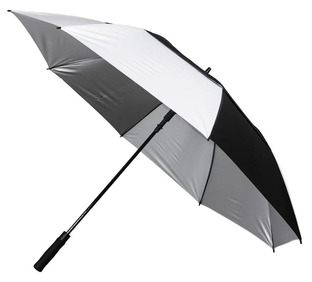 Longridge 62" Windproof UV ombrello, nero/grigio