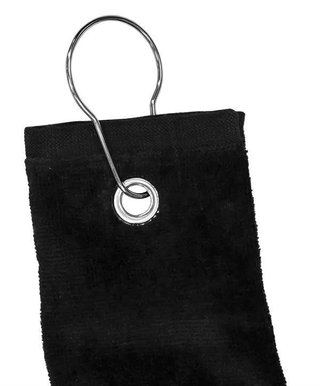 Longridge Three Fold asciugamano da golf, nero