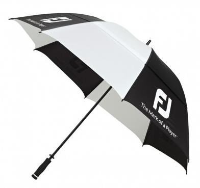 FootJoy Dual Canopy Golf Umbrella, nero/bianco